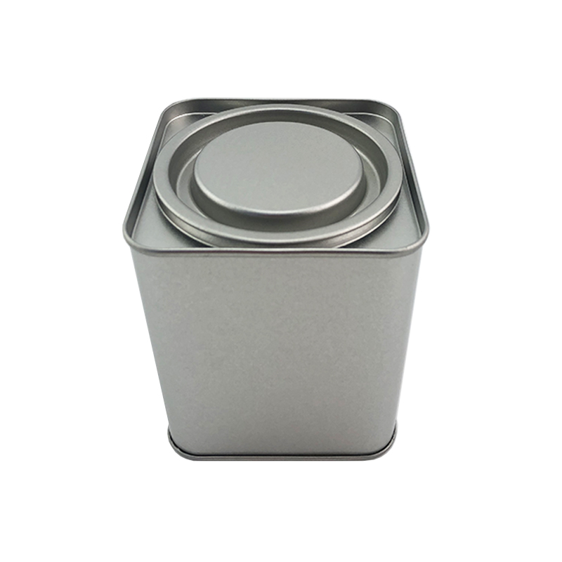 Venta al por mayor de impresión de diseño de alimentos de grado hermético estaño cuadrado personalizado té lata de café latas de metal envases de envases