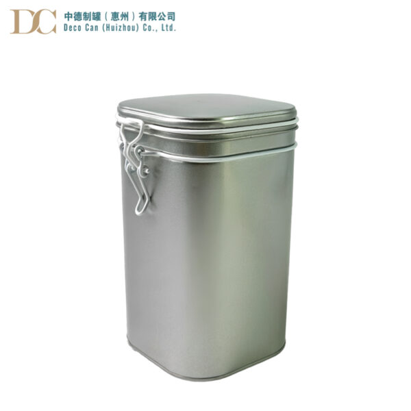 Custom logo embossed square airtight tin can packing coffee bean cookie candy tea metal tin canister - 이미지 2