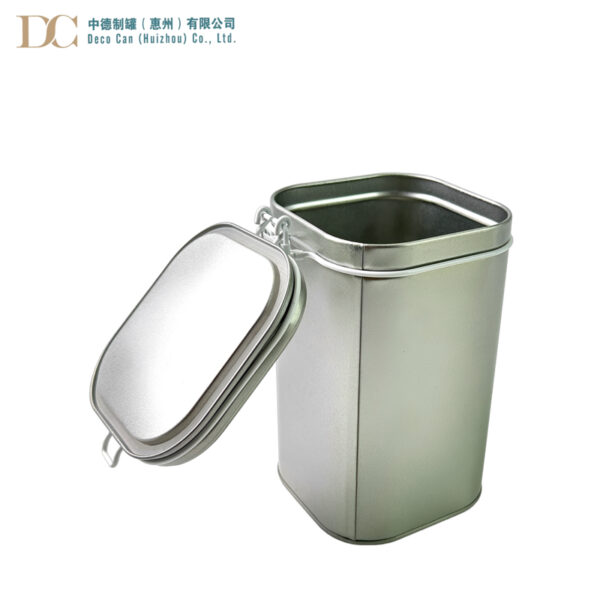 Custom logo embossed square airtight tin can packing coffee bean cookie candy tea metal tin canister - 이미지 5