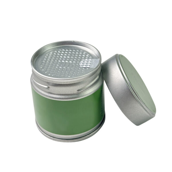 Custom 30g Printed Luxury Matcha Tea tins Food Grade Tea Powder packaging Airtight Containers Metal Round Shape tin for Tea - Image 3