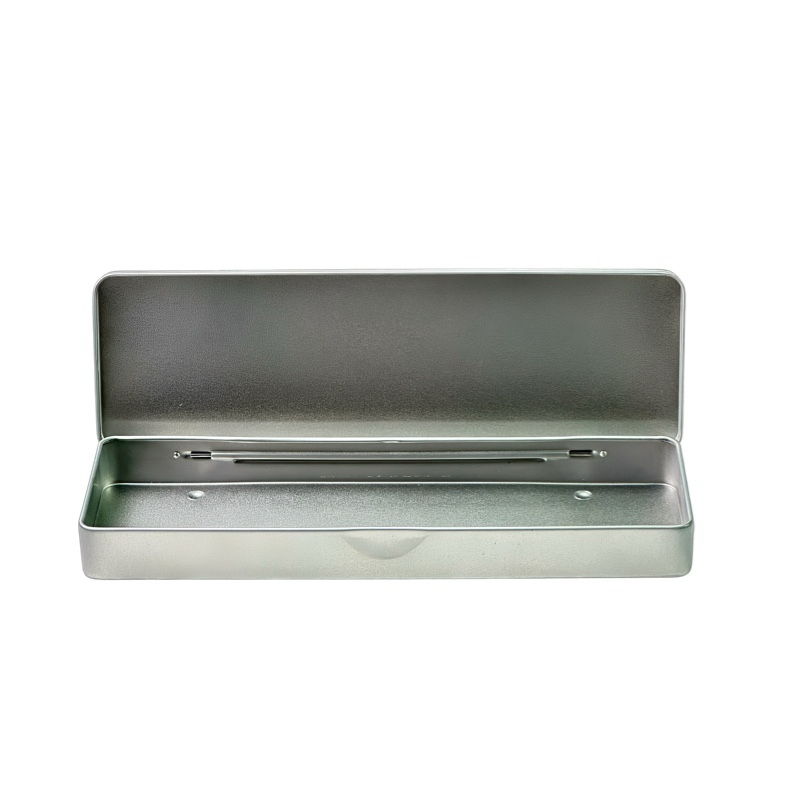 Customised factory wholesale stationery colour pencil case rectangle metal tin box with tray for pen solution - 이미지 3