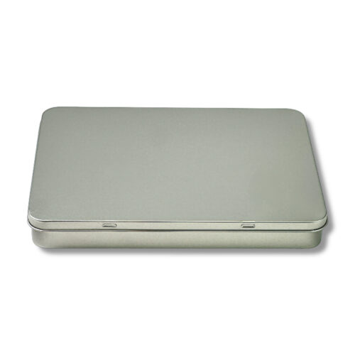 보관 솔루션을위한 힌지 플립 뚜껑이있는 맞춤형 공장 도매 큰 직사각형 금속 주석 상자