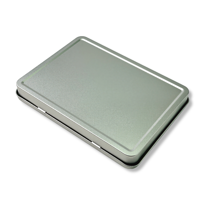 Customised factory wholesale big rectangle metal tin box with hinged flip lid for storage solution - 이미지 4